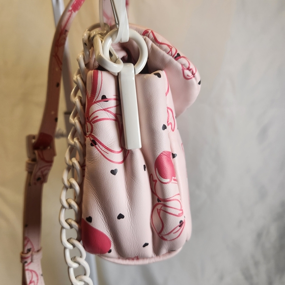 Betsey Johnson Luv Betsey Pink Bows Cherries Heart Shoulder/Crossbody Handbag - Picture 3 of 9